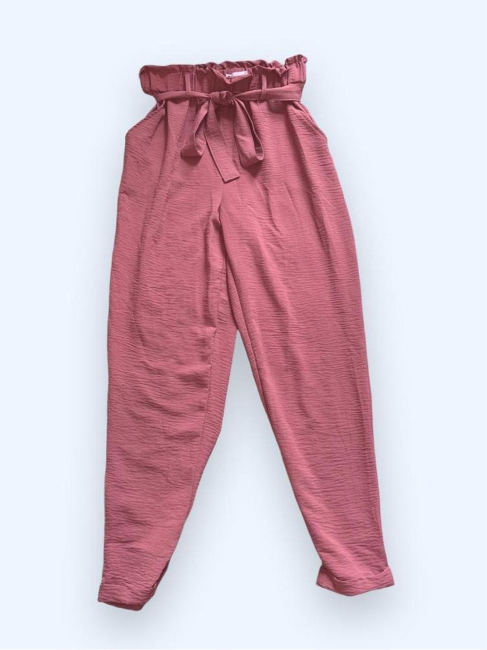 Pink SO Joggers with Tie Waistband, Pockets, and Cuffs Size M
